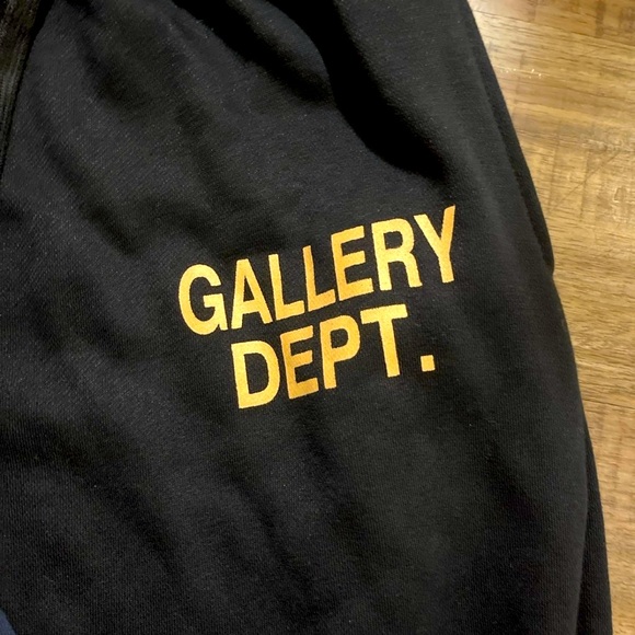 AUTHENTIC Gallery department black flare pants with paint splatters - Picture 1 of 5